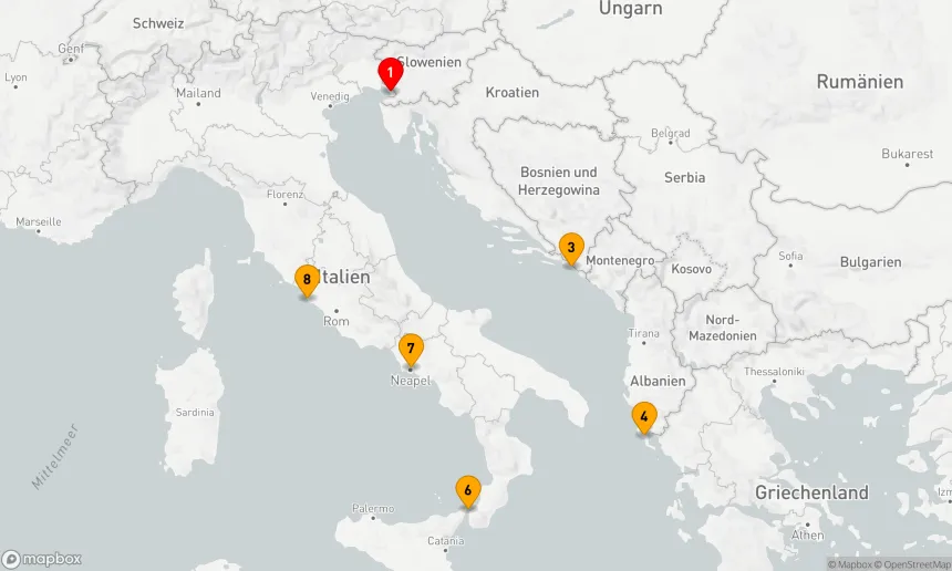 Route 7 Nächte - Italien - Griechenland - Kroatien (Q718C)