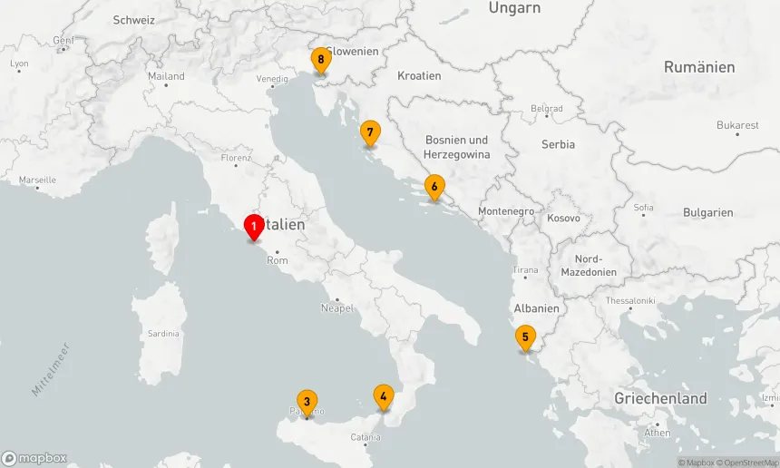 Route 7 Nächte - Italien - Griechenland - Kroatien (Q722A)