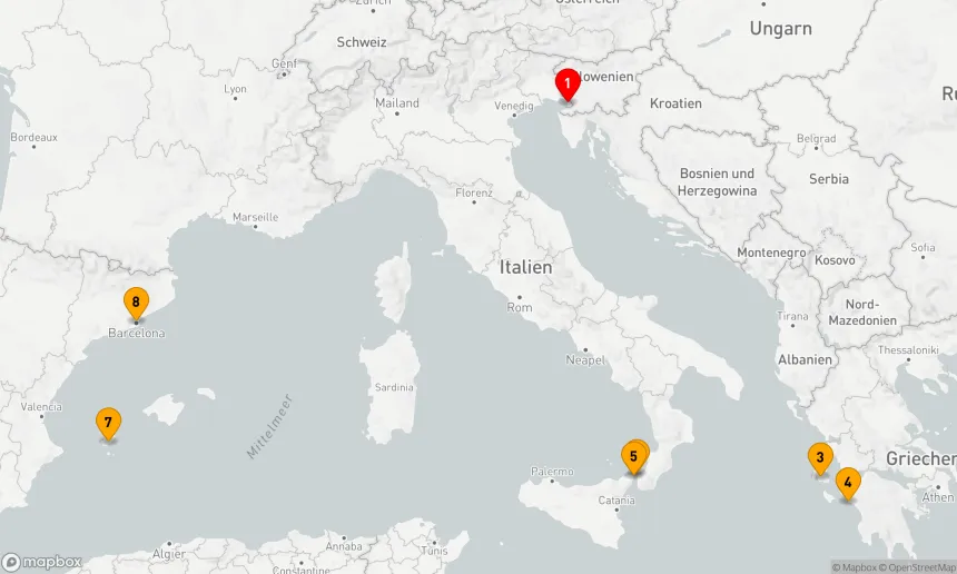Route 7 Nächte - Italien - Griechenland - Spanien (Q722B)