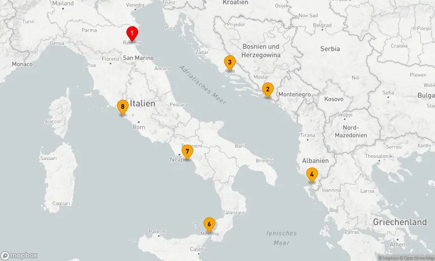 Route 7 Nächte - ITALIEN,  KROATIEN & DIE ADRIA