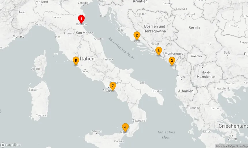 Route 7 Nächte - ITALIEN & KROATIEN KREUZFAHRT
