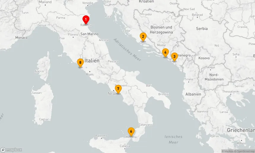 Route 7 Nächte - ITALIEN & KROATIEN KREUZFAHRT