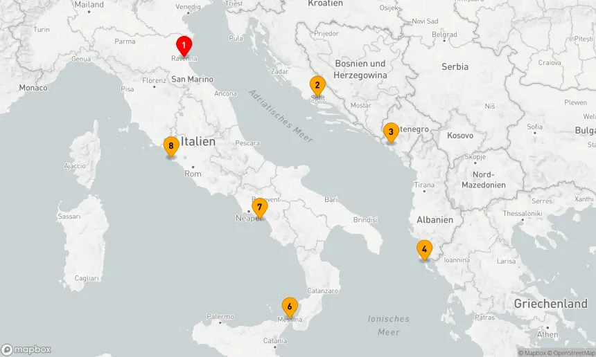 Route 7 Nächte - ITALIEN & KROATIEN KREUZFAHRT