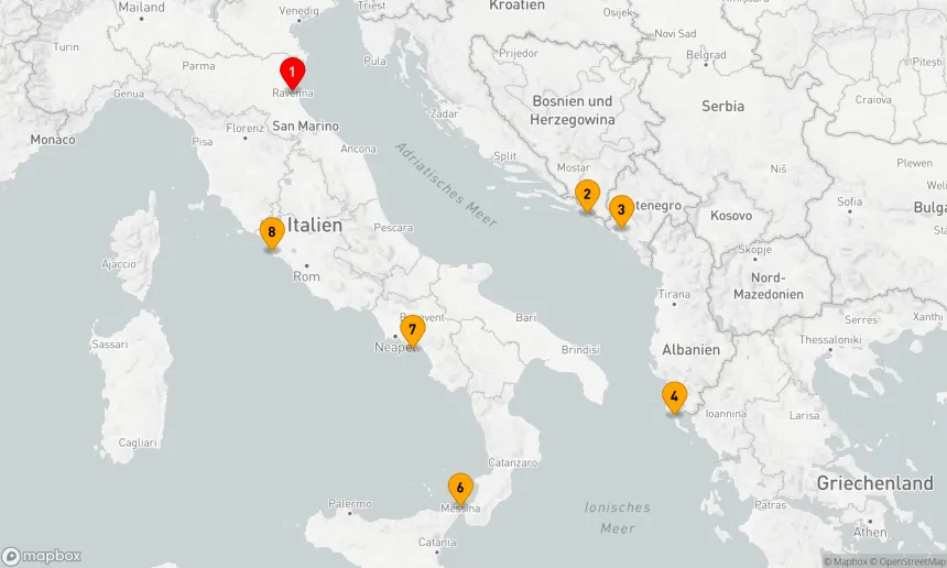 Route 7 Nächte - ITALIEN & KROATIEN KREUZFAHRT