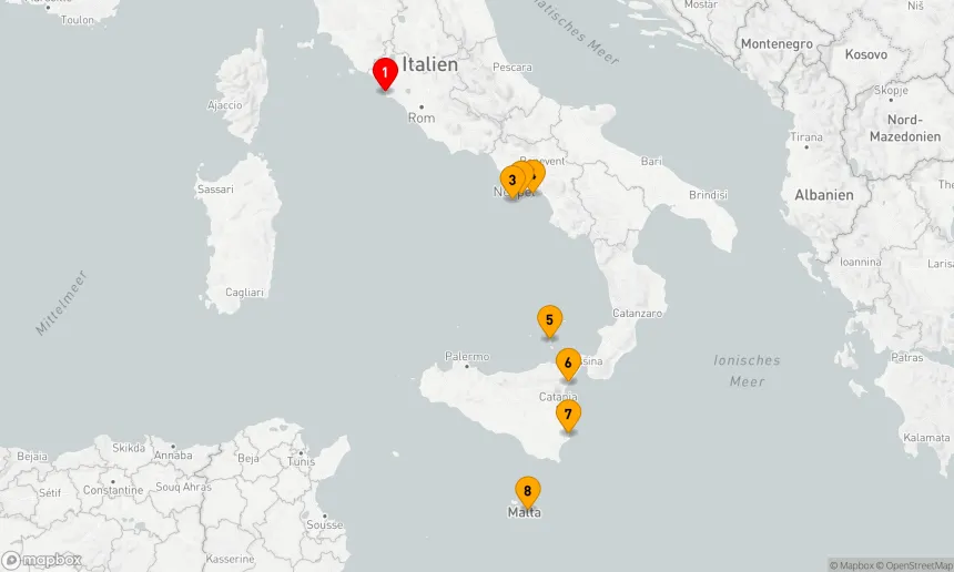 Route 7 Nächte - Italienische Küstenschätze und Mittelmeerzauber