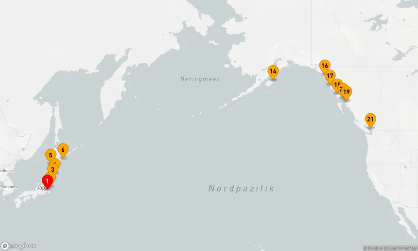 Route 20 Nächte - JAPAN,  ALASKA & PAZIFIKÜBERQUERUNG