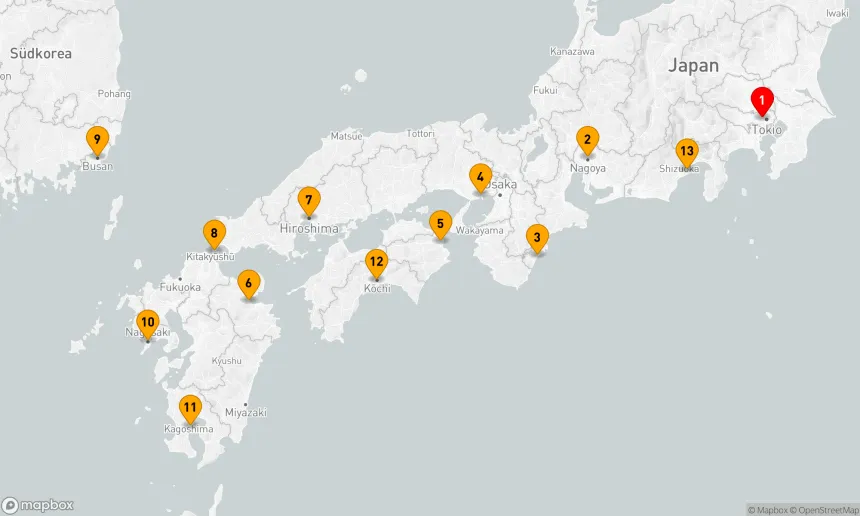 Route 13 Nächte - Japan Explorer mit Kumano-Feuerwerk