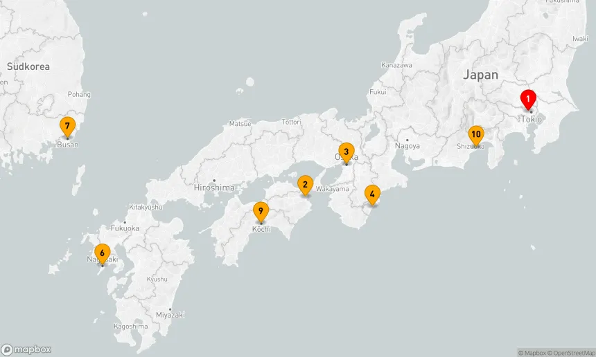 Route 10 Nächte - Japan Explorer mit Sommerfesten und Kumano-Feuerwerk