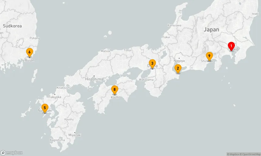 Route 9 Nächte - Japan-Forscher