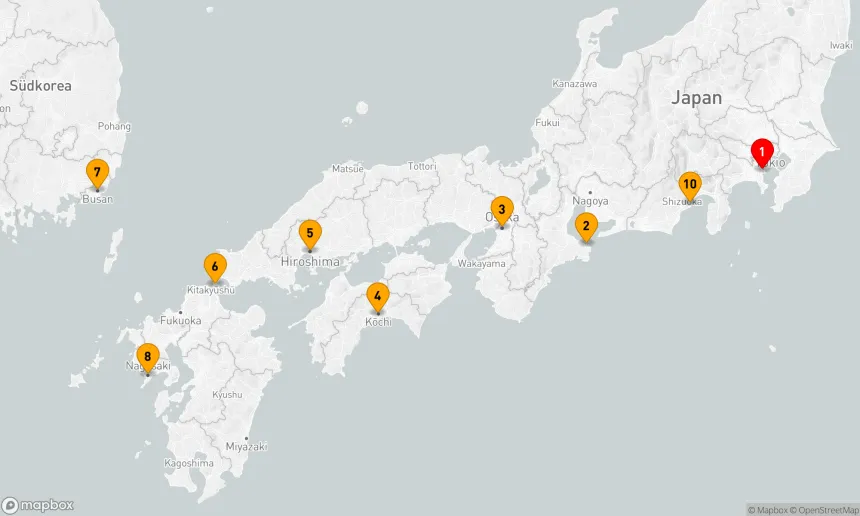 Route 10 Nächte - Japan-Forscher