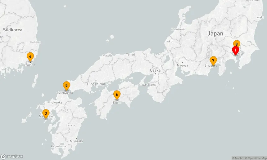 Route 7 Nächte - Japan-Forscher