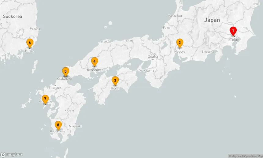Route 9 Nächte - Japan-Forscher