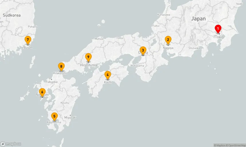 Route 10 Nächte - Japan-Forscher