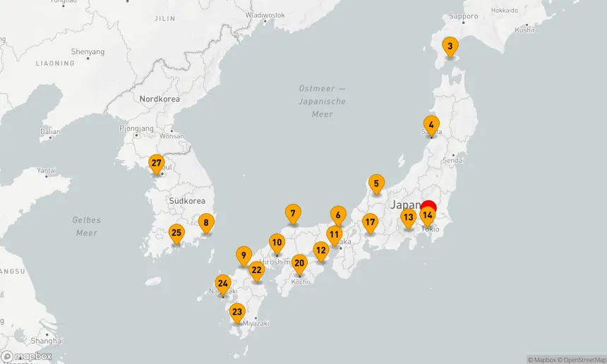 Route 26 Nächte - JAPAN-INTENSIV-KREUZFAHRT: TOKIO, HIROSHIMA & KOBE