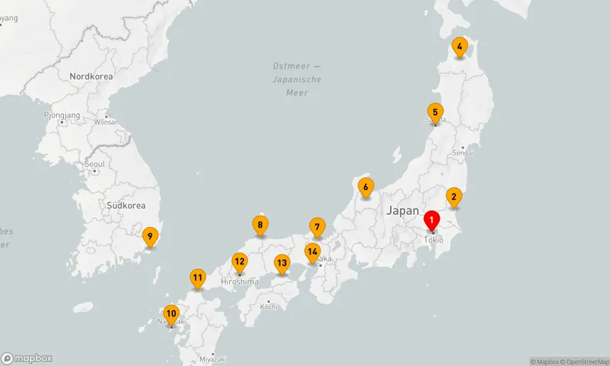 Route 14 Nächte - JAPAN INTENSIV: KYOTO,  HIROSHIMA & BUSAN