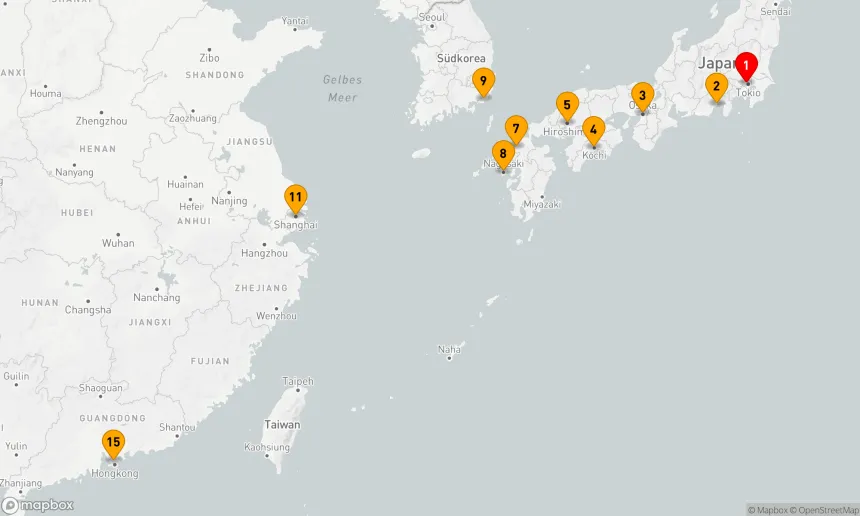 Route 14 Nächte - JAPAN, SÜDKOREA & CHINA