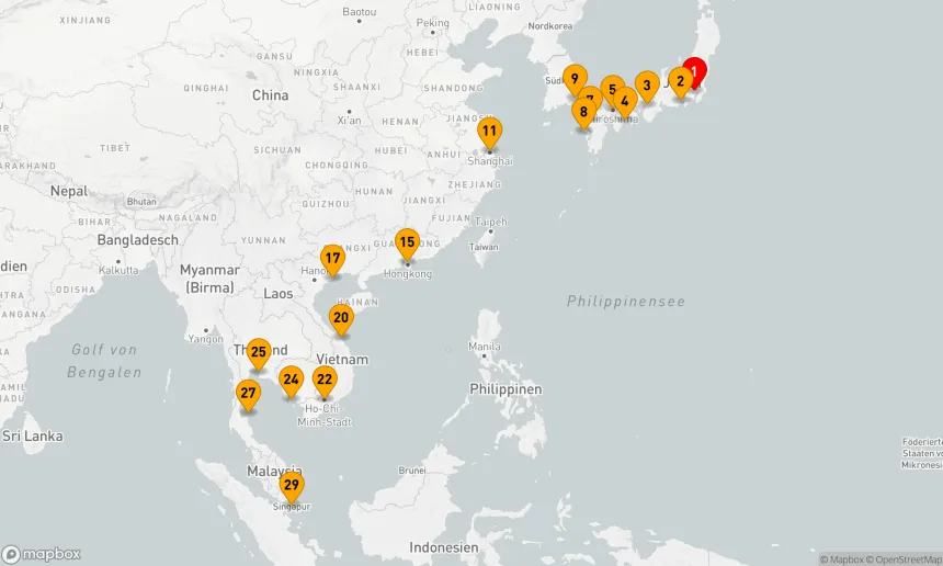 Route 28 Nächte - JAPAN, SÜDKOREA & FERNOST ENTDECKEN