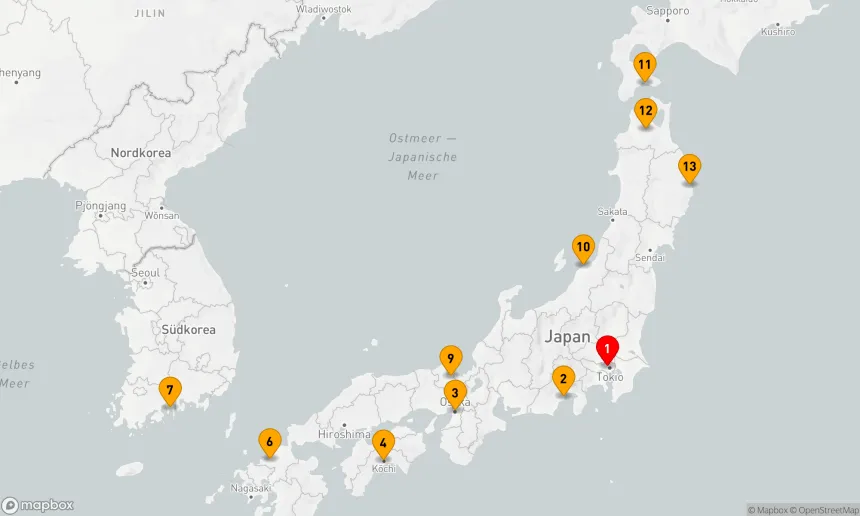 Route 14 Nächte - JAPAN UMRUNDUNG