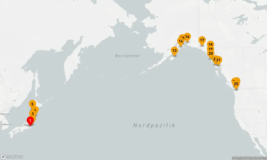 Route 25 Nächte - JAPAN & ALASKA TRANSPAZIFISCHE KOMBINIERTE KREUZFAHRT: TOKYO, KODIAK & VICTORIA
