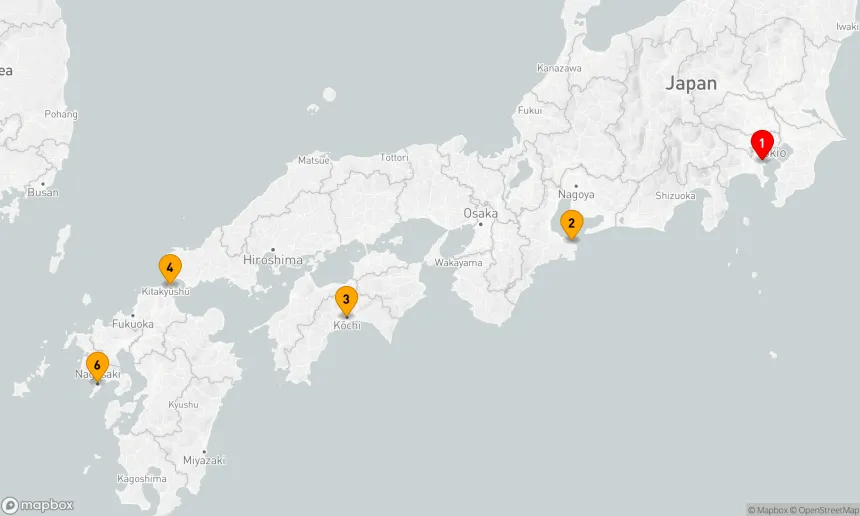 Route 7 Nächte - Japan und Korea