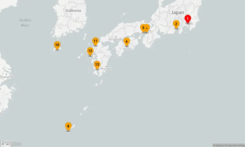 Route 14 Nächte - JAPAN & KOREA: TOKIO, OKINAWA