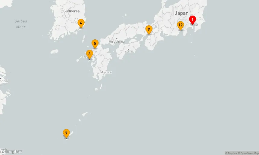 Route 12 Nächte - JAPAN & KOREA: TOKIO,  OKINAWA