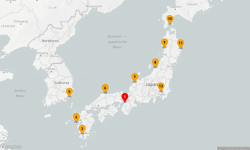 Route 12 Nächte - Japanische Küstenschätze: Eine Reise nach Tokyo