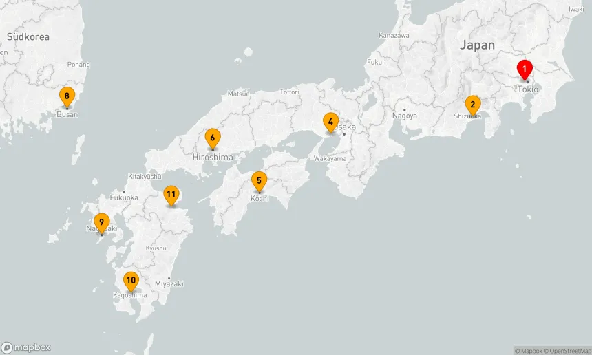 Route 11 Nächte - JAPANISCHER TAGTRAUM