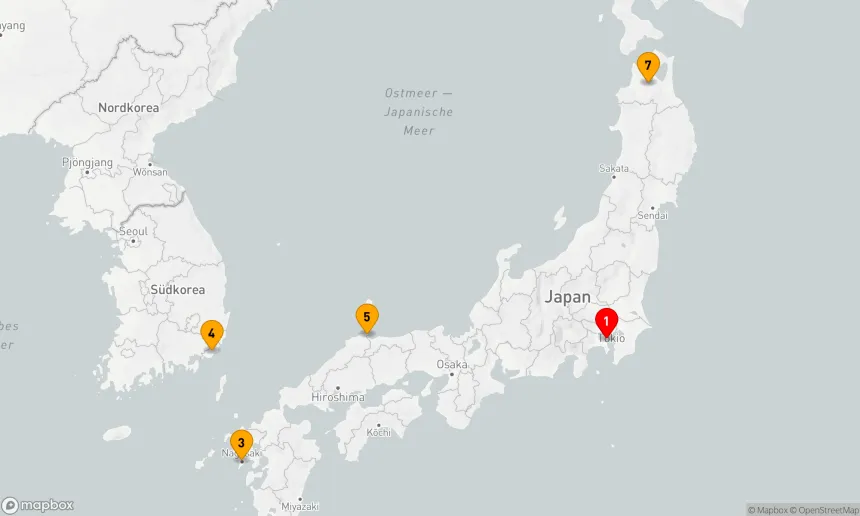 Route 8 Nächte - Japanisches Meer