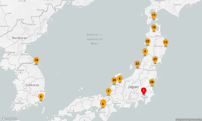 Route 28 Nächte - JAPANS VERSTECKTE HÄFEN & HERBSTLAUB