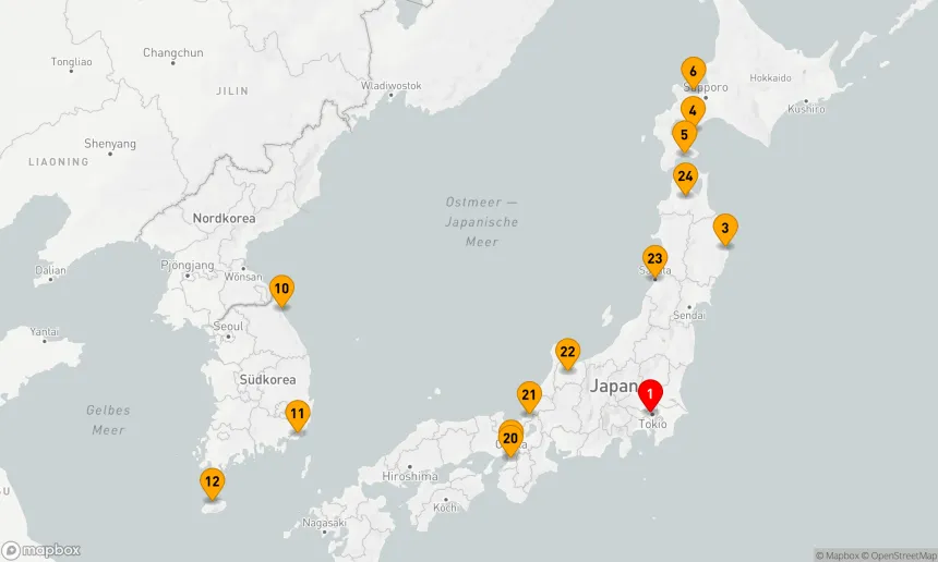 Route 28 Nächte - JAPANS VERSTECKTE HERBSTHÄFEN & KOREA