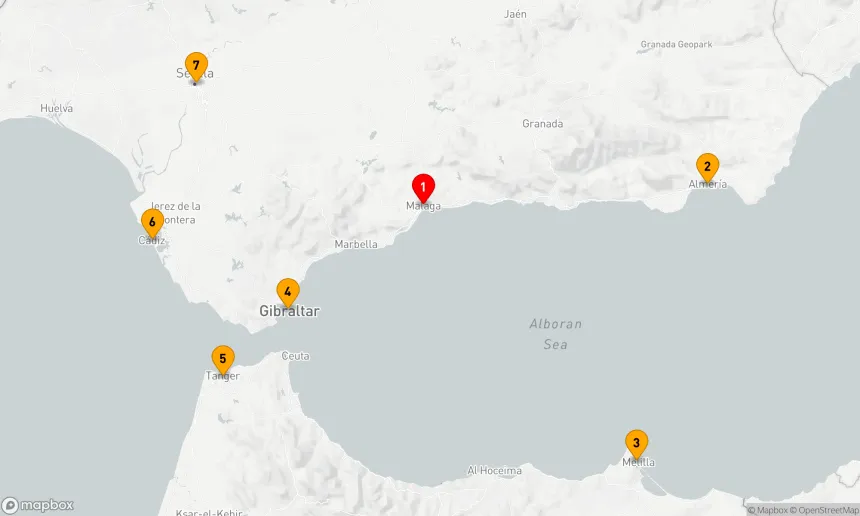 Route 7 Nächte - Juwelen der Küste von Málaga nach Sevilla