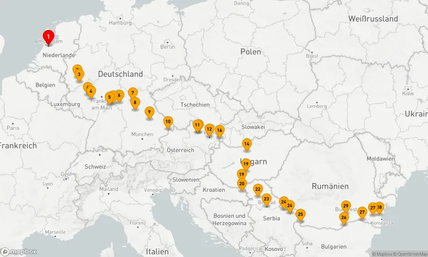 Route 29 Nächte - Juwelen Europas & Entdeckung der unteren Donau