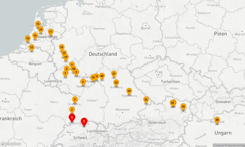 Route 28 Nächte - Juwelen Europas & Romantischer Rhein & Mosel