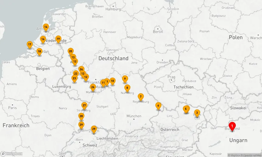 Route 28 Nächte - Juwelen Europas & Romantischer Rhein & Mosel