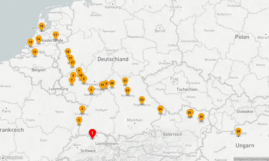 Route 28 Nächte - Juwelen Europas & Romantischer Rhein & Mosel