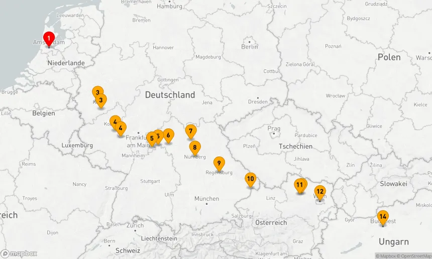 Route 14 Nächte - Juwelen von Europa