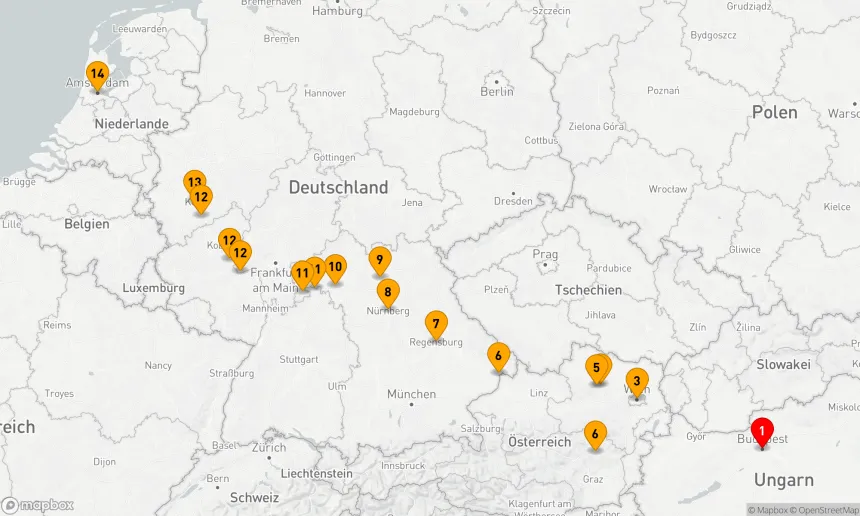 Route 14 Nächte - Juwelen von Europa