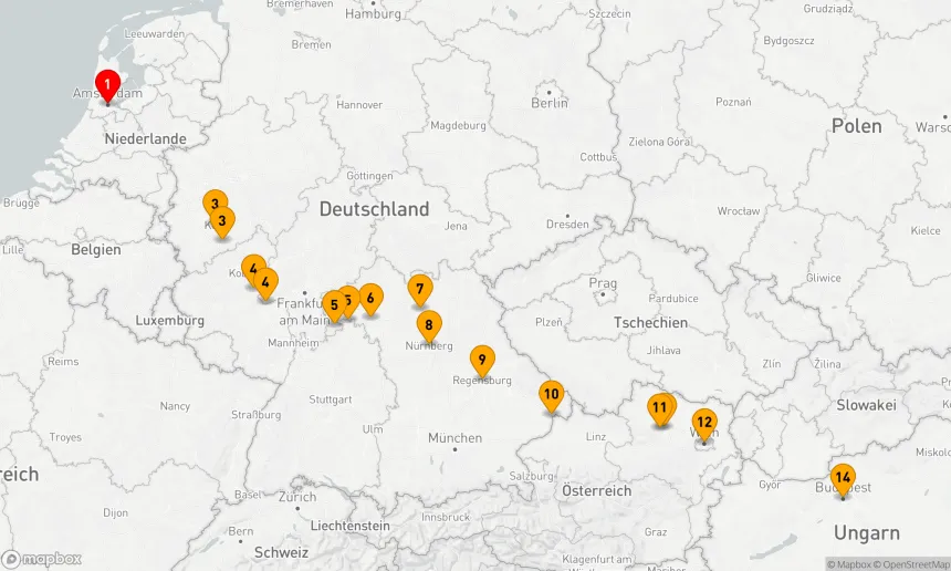 Route 14 Nächte - Juwelen von Europa