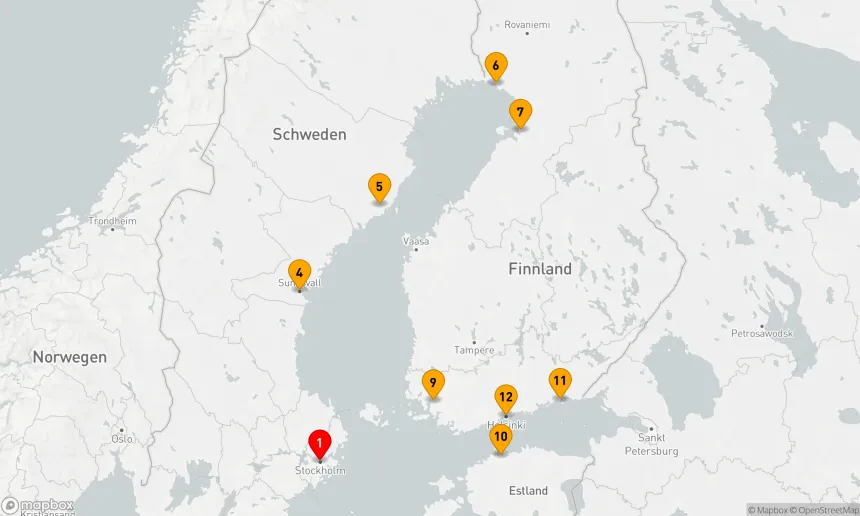 Route 11 Nächte - JUWELEN VON SKANDINAVIEN