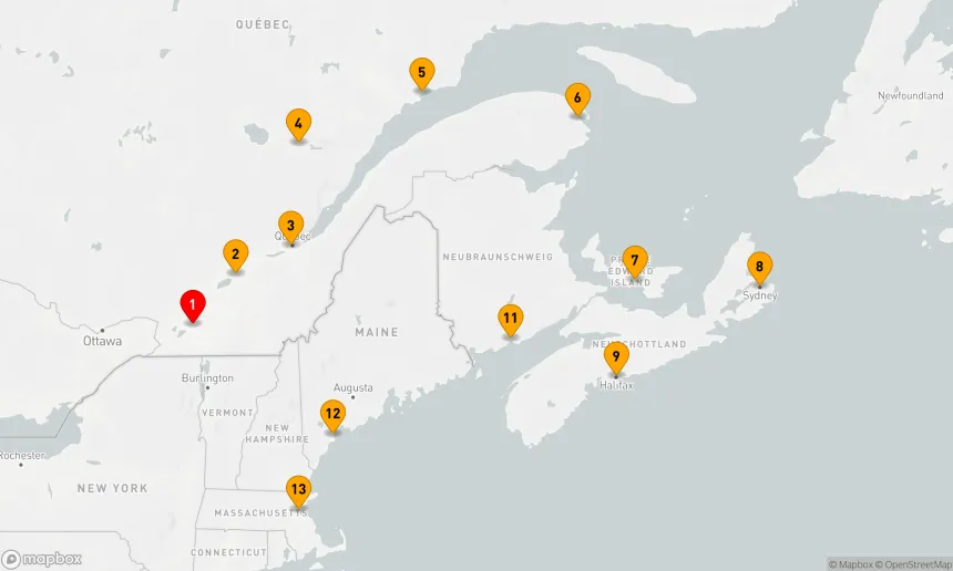 Route 12 Nächte - KANADA & NEW ENGLAND INTENSIVE KREUZFAHRT: QUEBEC, HALIFAX & BOSTON