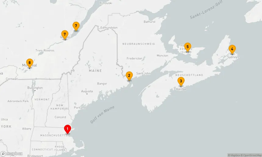 Route 7 Nächte - KANADA & NEW ENGLAND: MAINE,  MARITIMES & MONTREAL