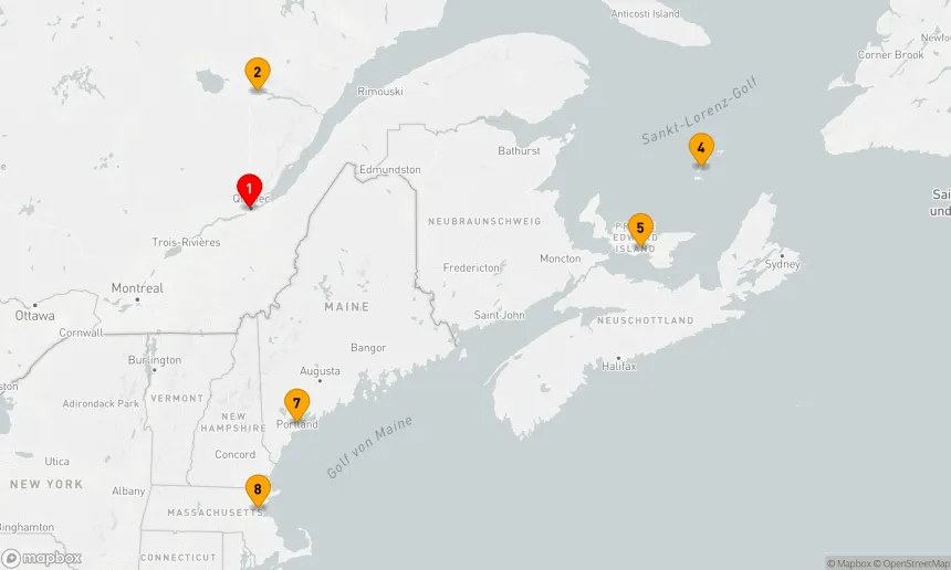 Route 7 Nächte - KANADA & NEW ENGLAND: UNESCO STÄTTEN & QUEBECOIS NÄCHTE
