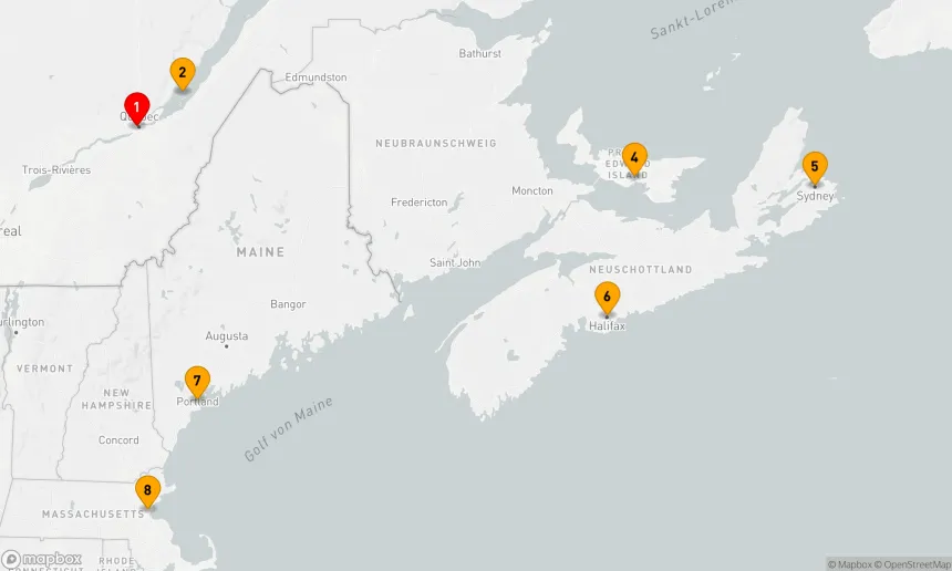 Route 7 Nächte - KANADA & NEW ENGLAND: UNESCO STÄTTEN & QUEBECOIS NÄCHTE
