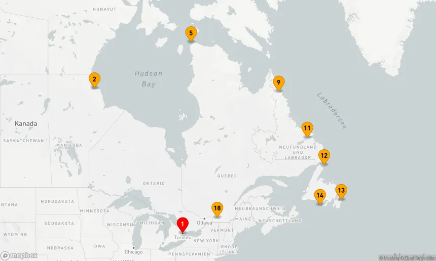 Route 17 Nächte - Hudson Bay und die kanadische Arktis bis nach Montreal