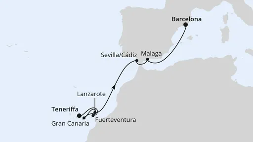 Route Kanaren & Andalusien ab Teneriffa 1