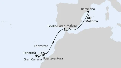 Route Kanaren & Andalusien ab Teneriffa 2