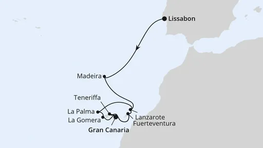 Route Kanaren & Madeira mit La Gomera ab Lissabon 1