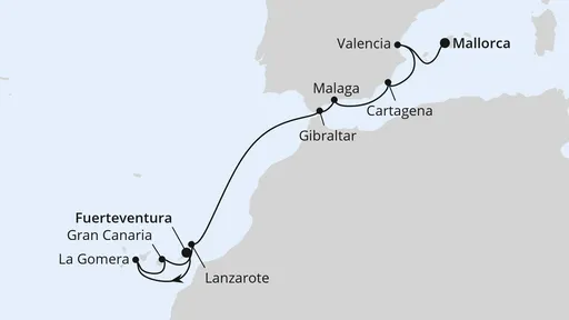 Route Kanaren & Südspanien ab Fuerteventura