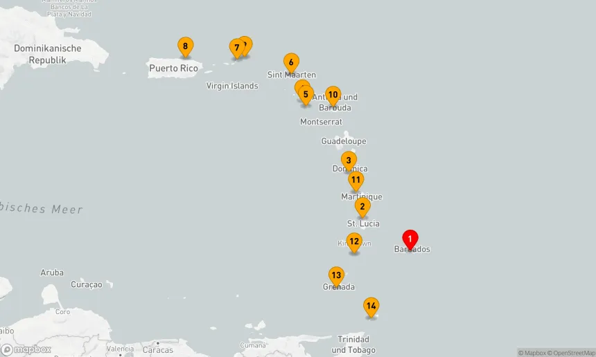 Route 14 Nächte - KARIBIK-KREUZFAHRT: DOMINICA, BEQUIA & GRENADA